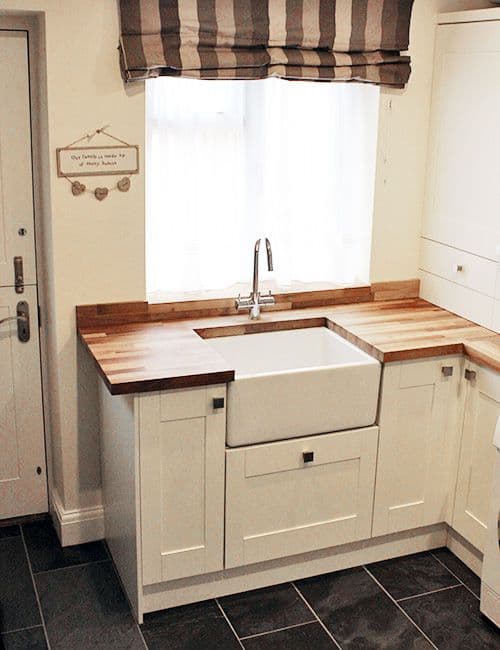 Laundry room designed for a client to keep everything neat and out of the kitchen