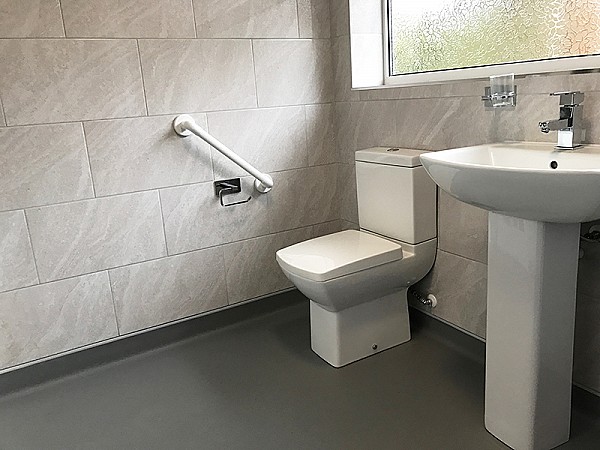 Accessible bathroom designed for client to make them safe in their own home